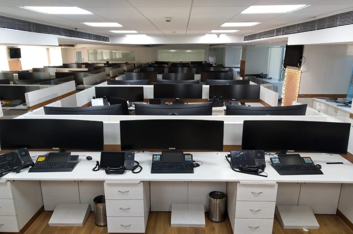 Complete dealing room delivered in Mumbai — dealer boards and recording positions